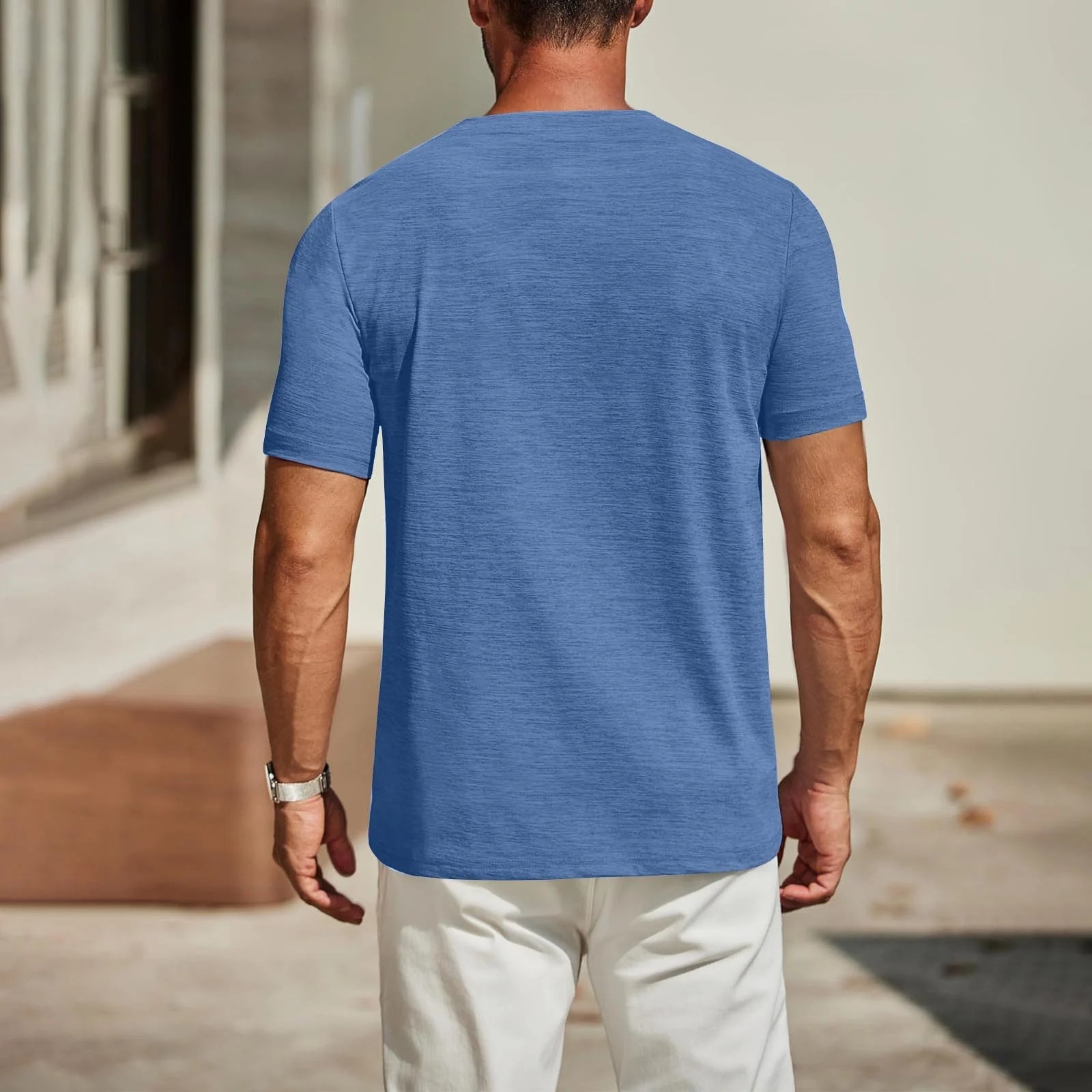 Horkkom T Shirts for Man Crew Neck Casual Shirts Classic Plain Tee Shirts Summer Basic Workout Gym Shirts Short Sleeve Soft Cotton T-Shirts