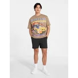 No Boundaries Oversized Cropped Graphic Tee with Short Sleeves, Men's XS-4XLT