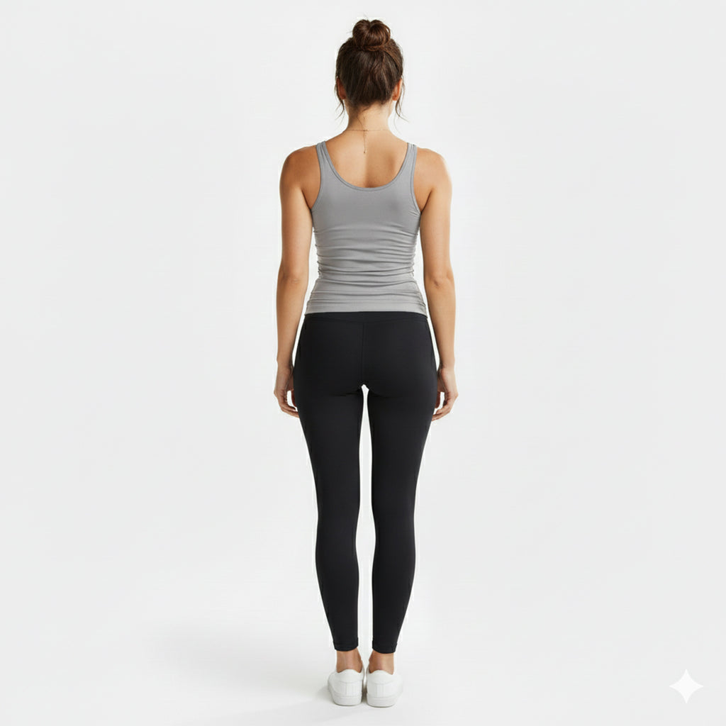 Alexa Grey Scoop Neck Tank