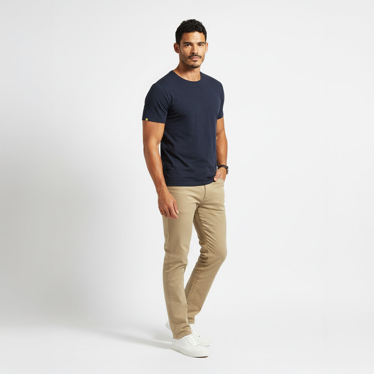 Elijah Navy Short Sleeve Crew