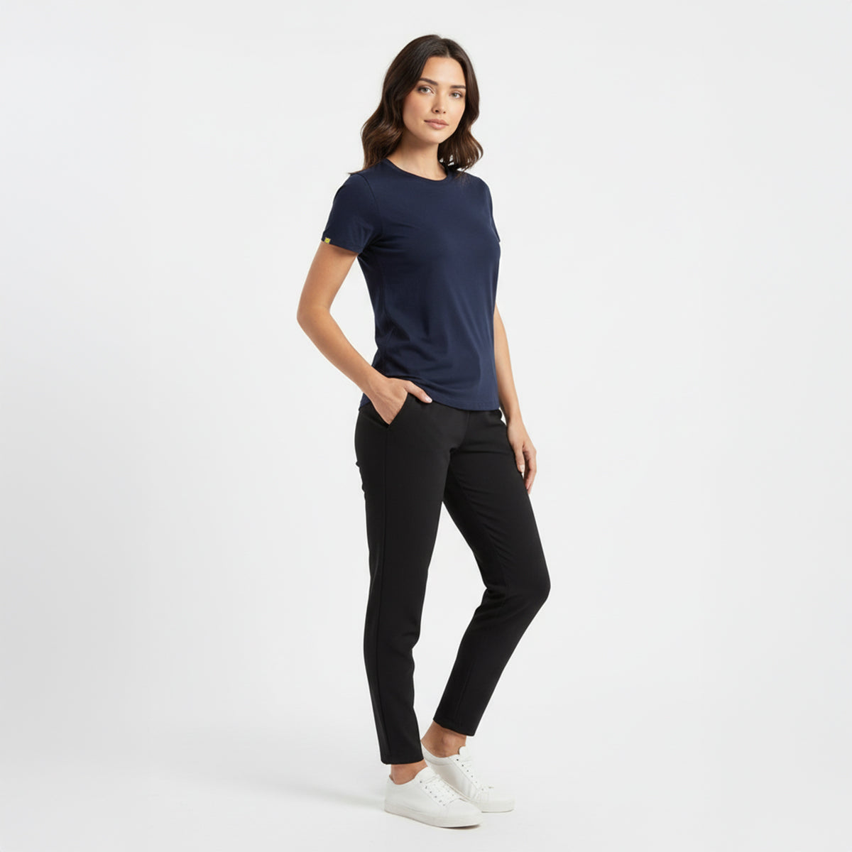 Kenzi Navy Short Sleeve Crew