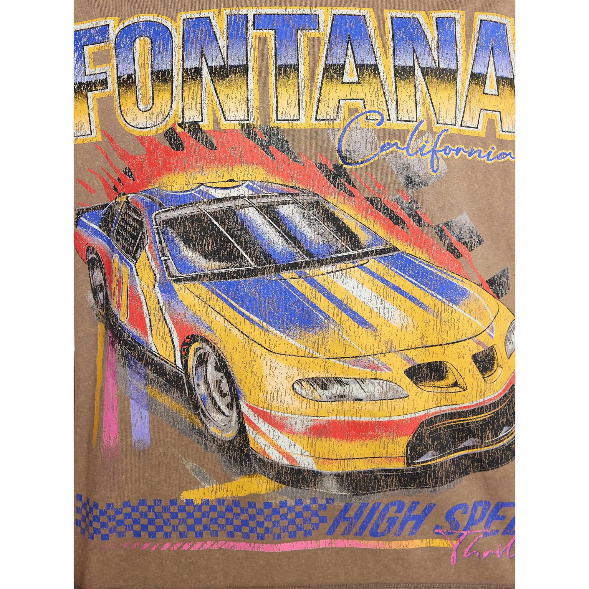 No Boundaries Oversized Cropped Graphic Tee with Short Sleeves, Men's XS-4XLT